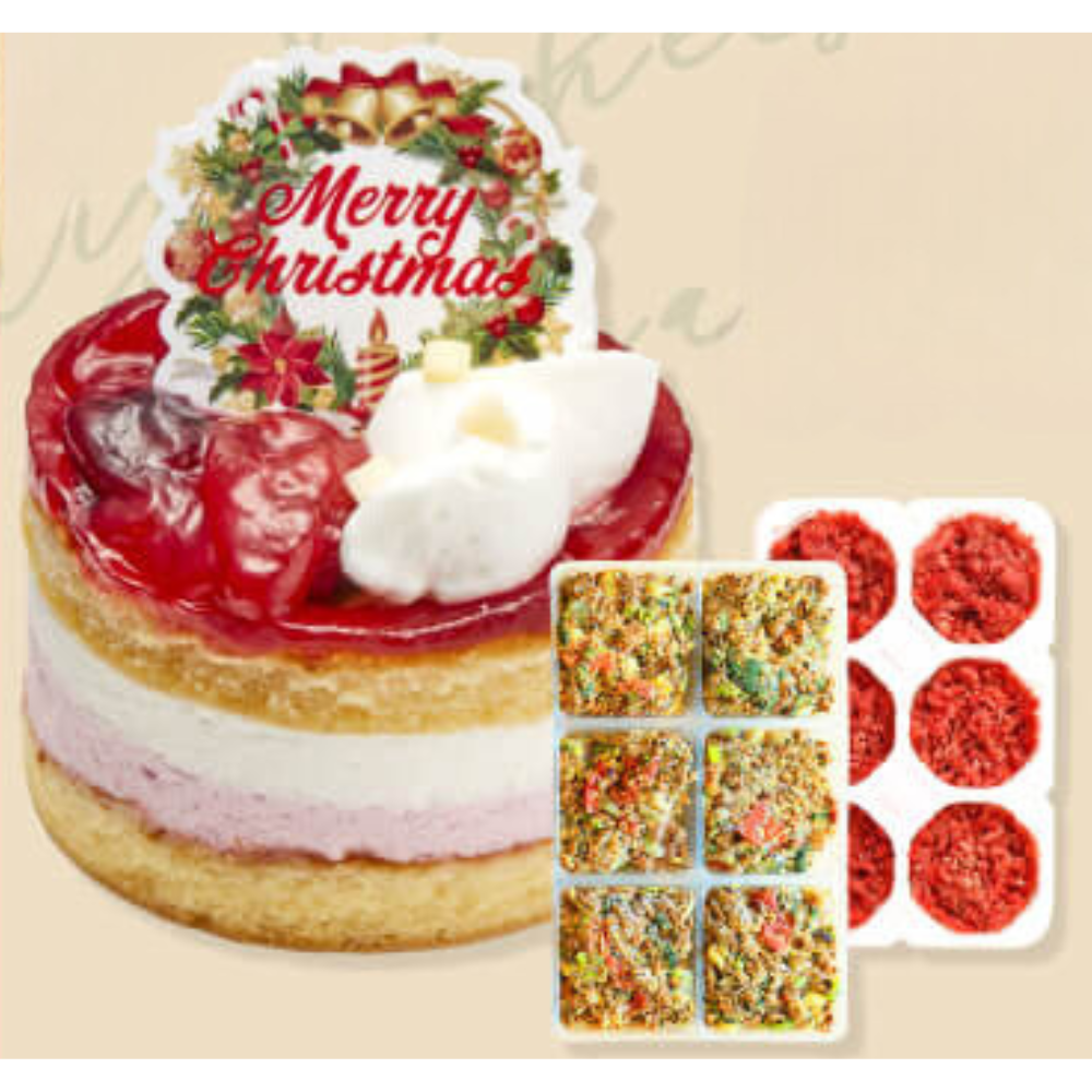 ベリーとチーズのXmasケーキセット