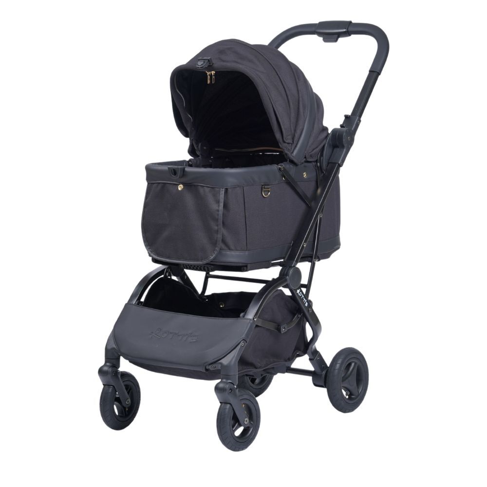 ROTTIE ペットベビーカー エアライト（BLACK）