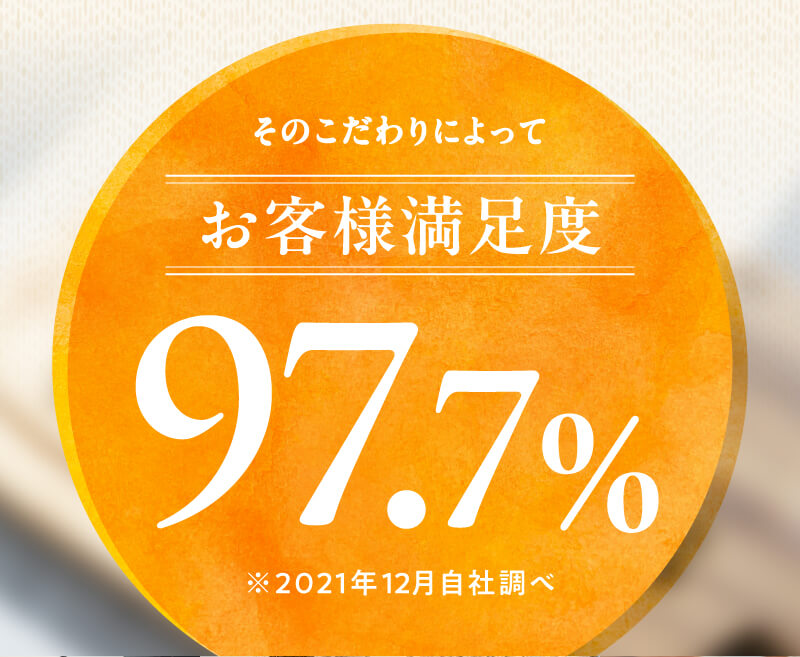 お客様満足度97.7％